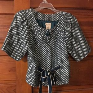 Anthropologie cropped short-sleeved jacket